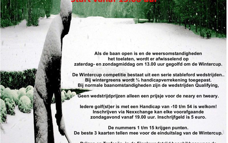 hoenderdaal Wintercup Competitie 2026