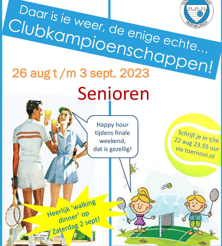 hoenderdaalDe Clubkampioenschappen Senioren 2023 komen er weer aan!