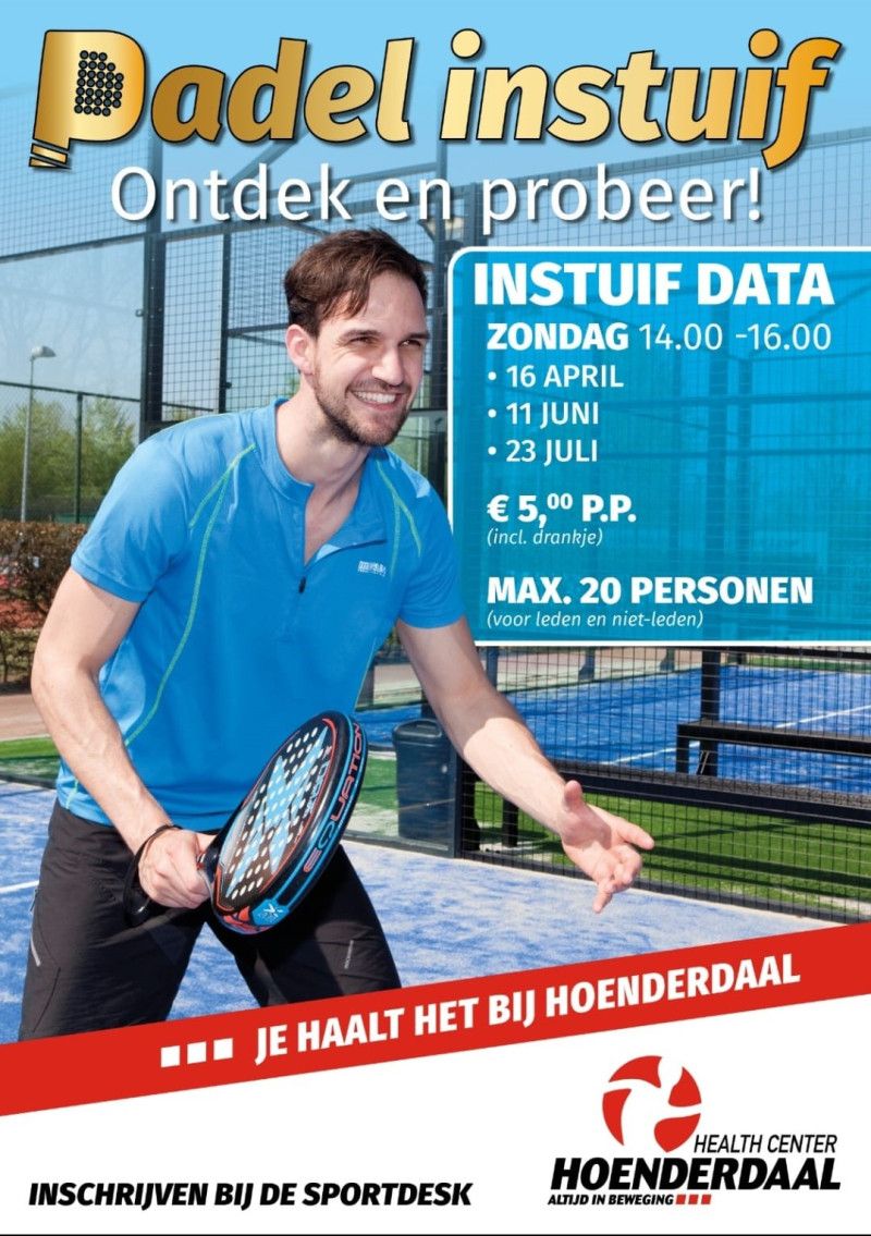 hoenderdaal Padel instuiven gaan weer beginnen